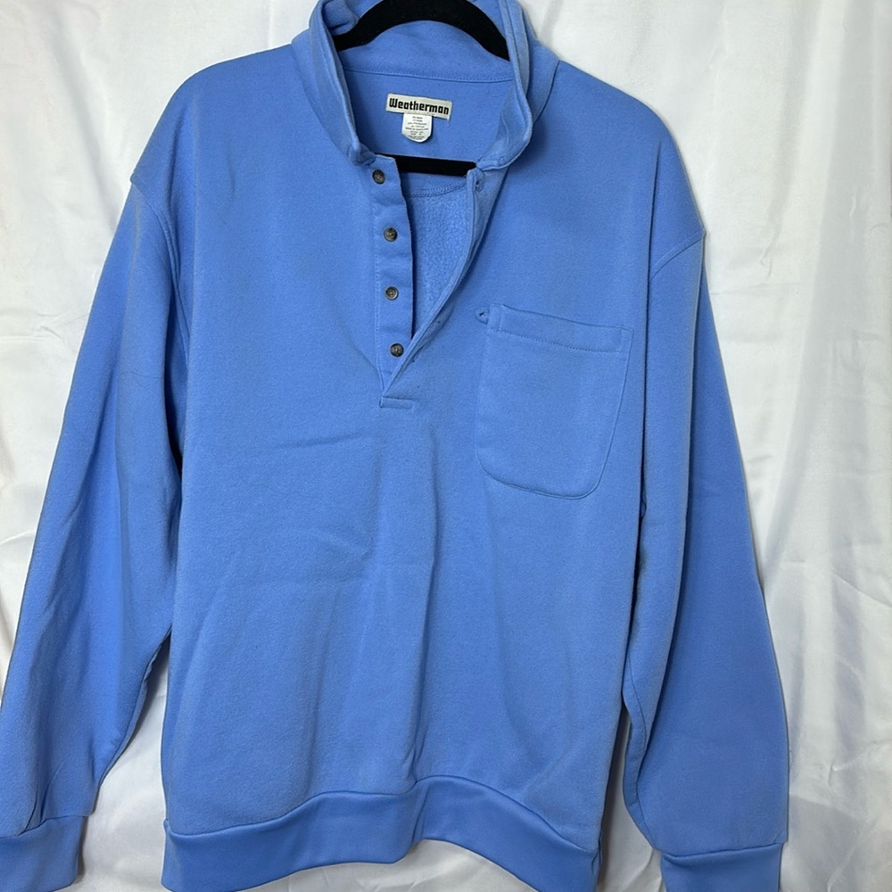1/4 blue button up / Weatherman brand